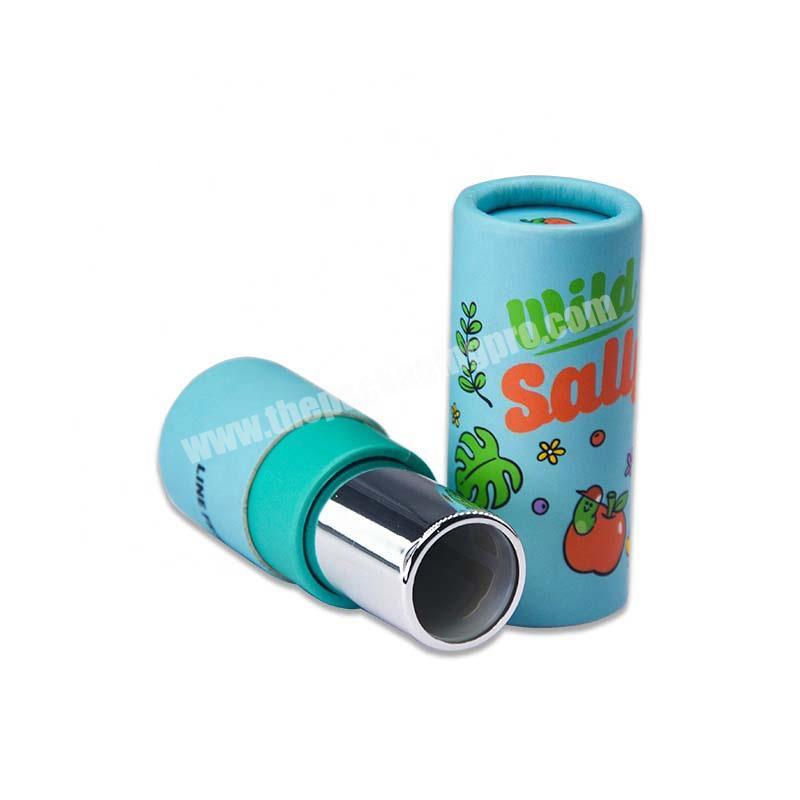 biodegradable eco friendly kraft paper lipstick/lip balm tube
