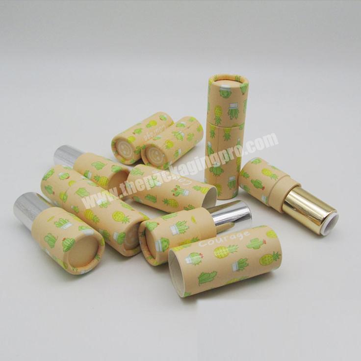 biodegradable lip balm gloss lipstick cardboard paper tubes packaging