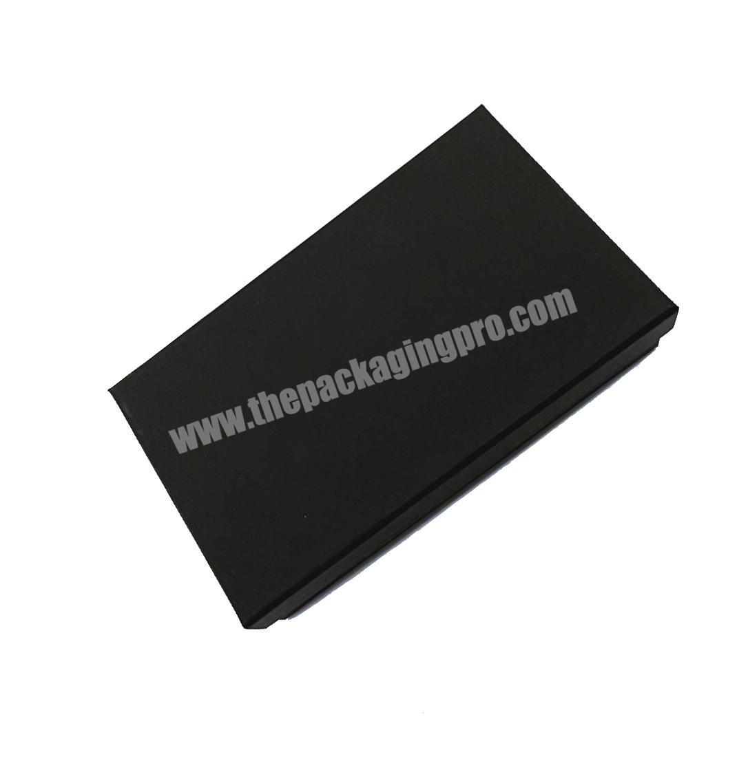 Factory black rigid paper gift high quality factory box with lid