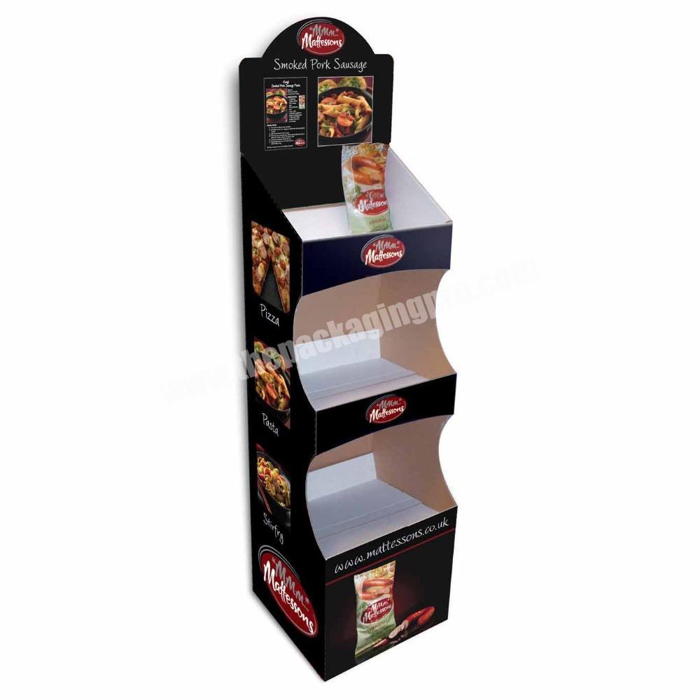 cardboard bakery display stand units for wholesale, food paper display shelf