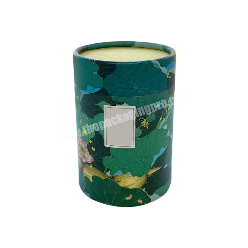 china supplier design custom print chinese tea can packaging window