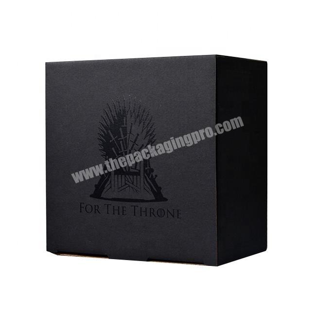 corrugated baby shoe sandals shipping carton box black office spot UV paper packaging box
