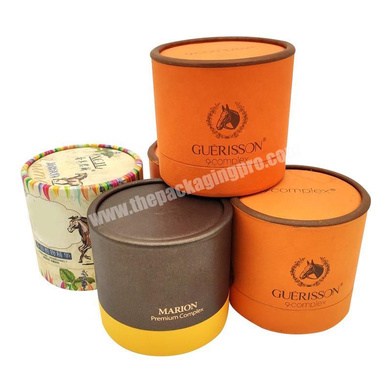 cosmetic package printing logo paperboard cylinder round perfume custom cardboard paper tube packaging