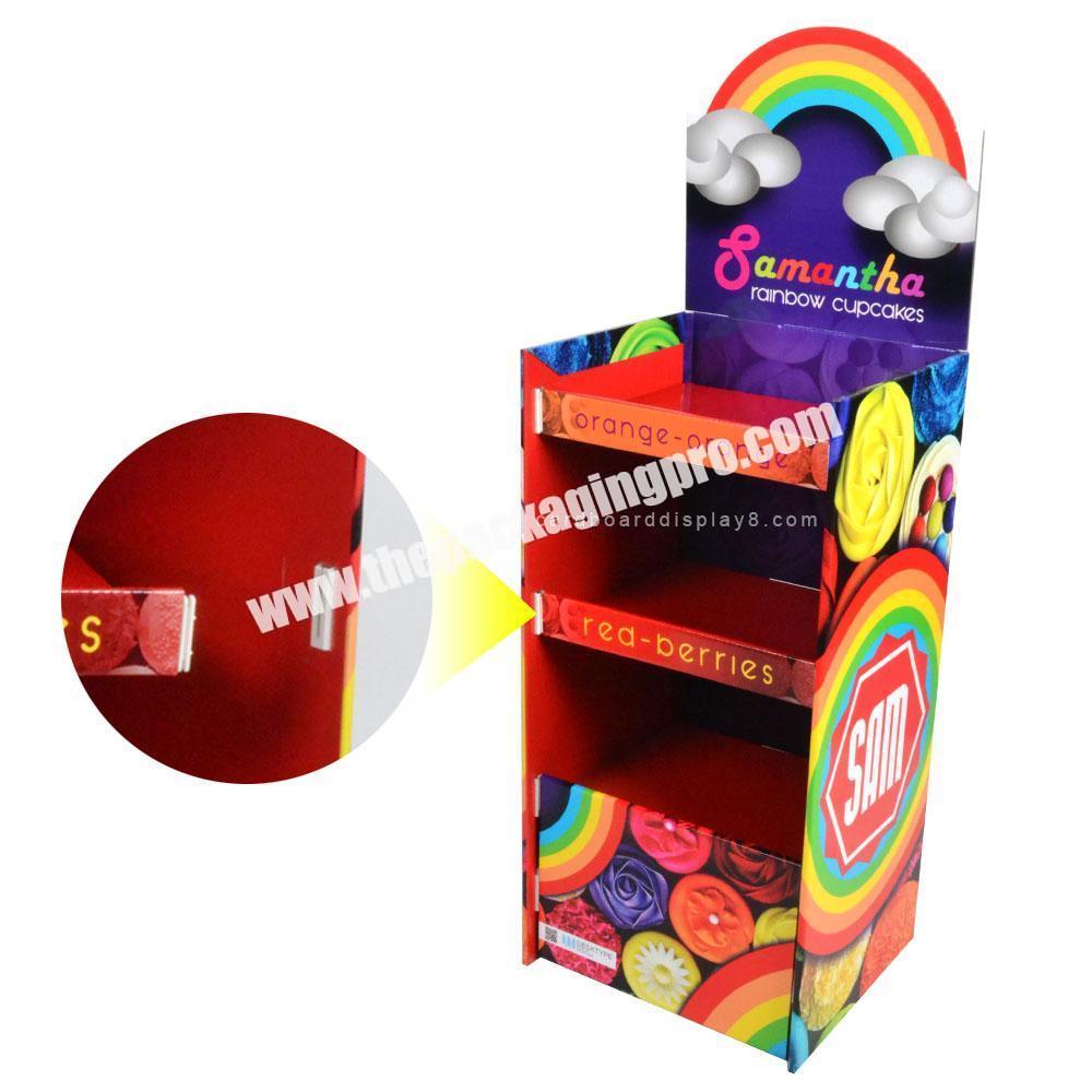 cupcakes chocolate candy display rack cardboard collapsible display stand