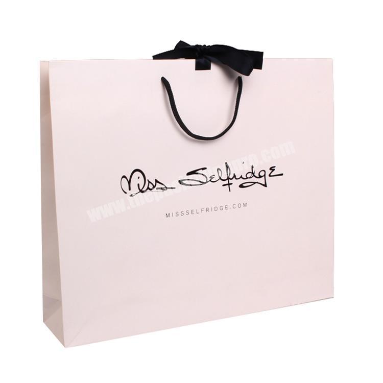 custom 250g cardboard clothing packaging shopping paper bags with your logo