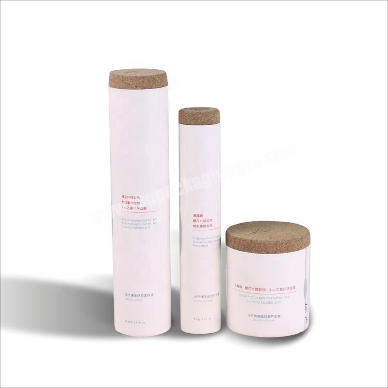 custom Luxury logo cosmetic cardboard round paper tube for skin care product packaging box