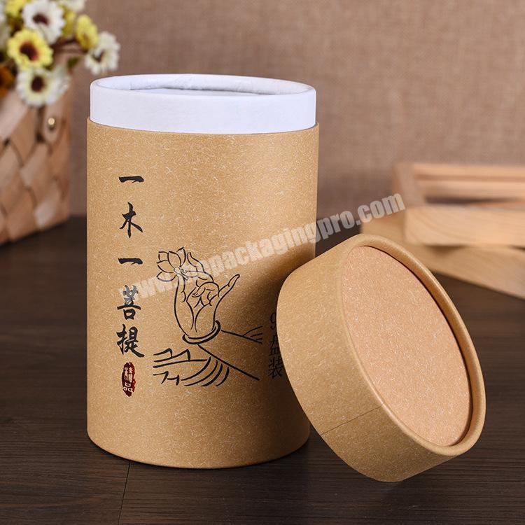 custom Tea kraft paper cylinder incense paper tube food packaging paper tube