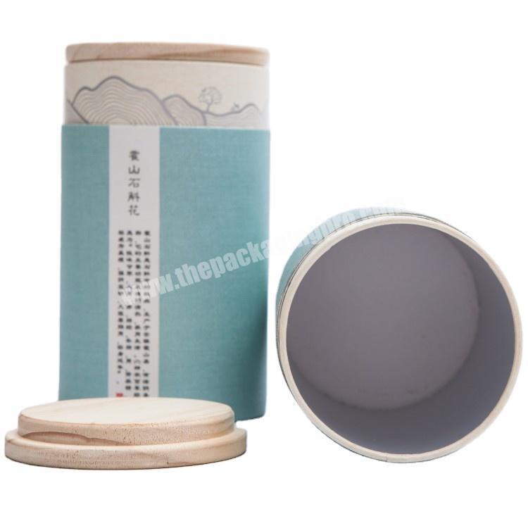 custom  biodegradable cardboard paper tube for tea  craft  container boxes with full colors packaging