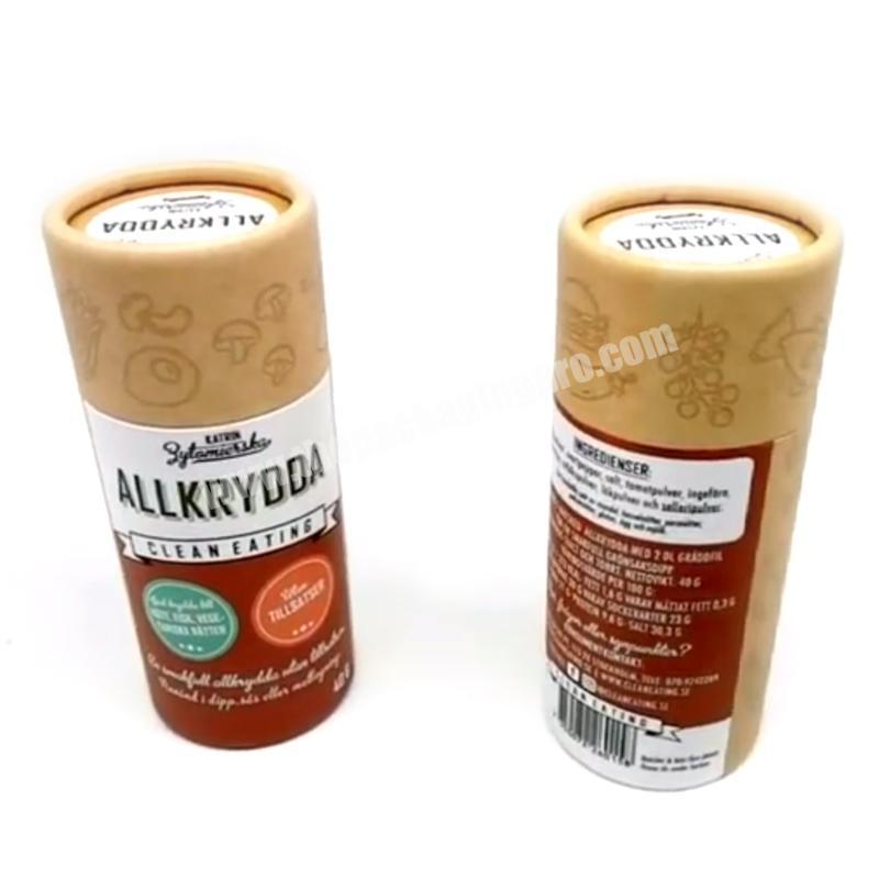 custom cardboard round cylinder coffee/tea/candy packing paper tube box packaging
