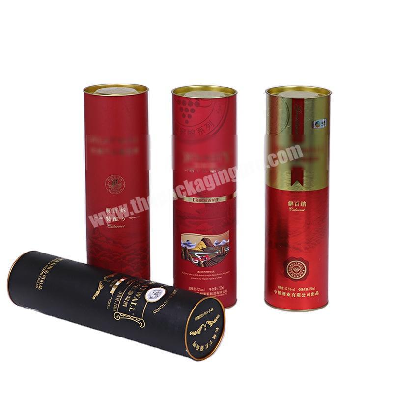 custom cylinder packaging kraft paper tube round box for cosmetics