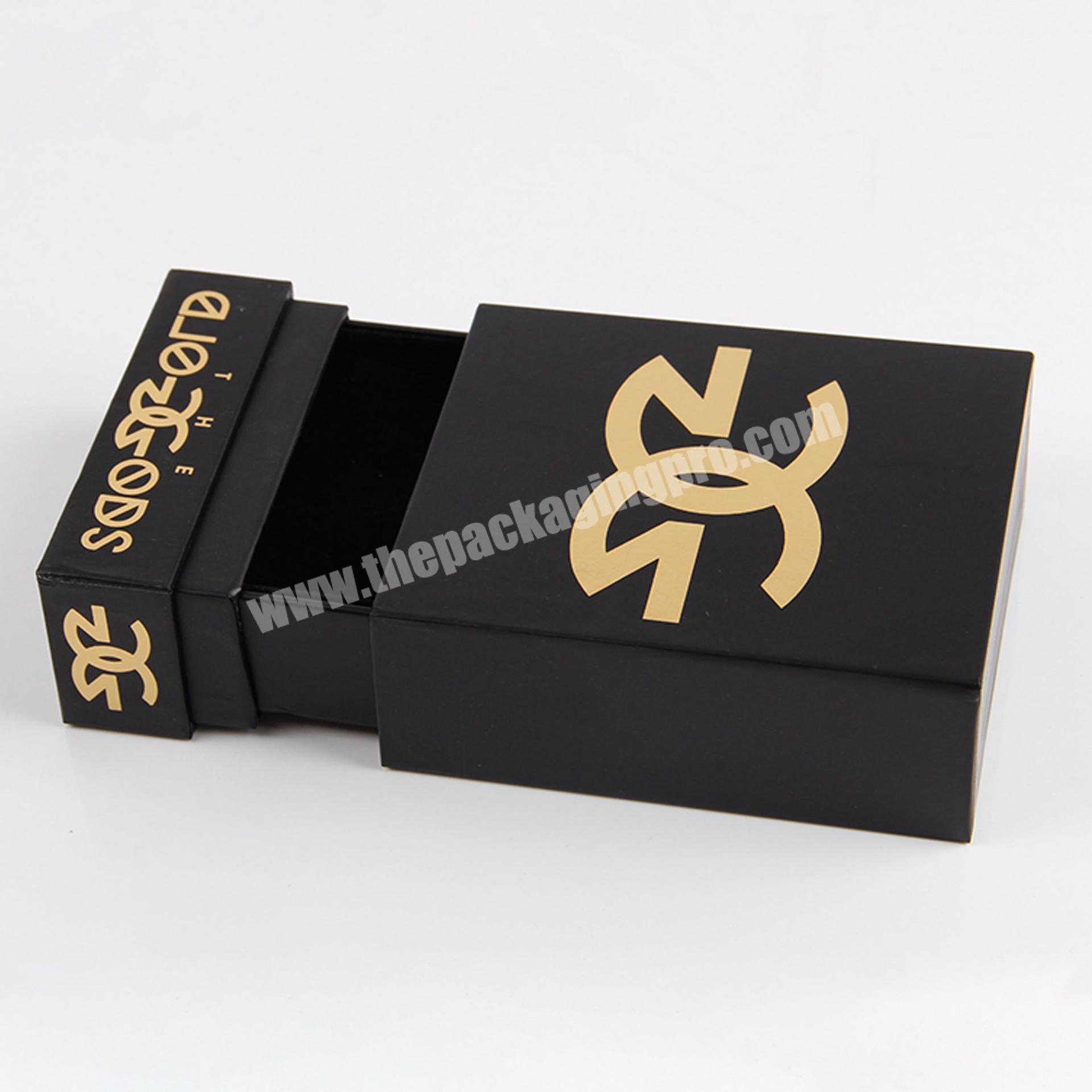 custom explosion luxury high quality black drawer hot sale packaging custom gift box