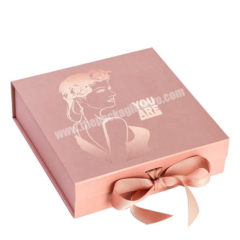 custom fancy magnetic box pink velvet ring box pink box mailer packaging for packing