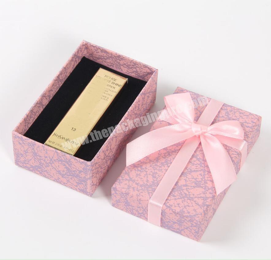 custom fancy rigid paper makeup Liquid foundation gift box with EVA insert and ribbon