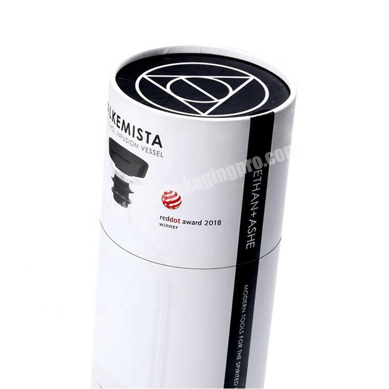 custom free sample design plain round bonbon tube packaging tissue cylinder box