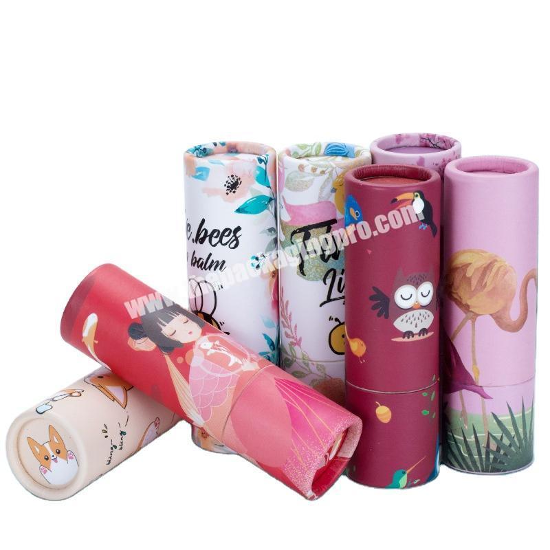 custom  lipgloss paper box jewelry packaging box round paper packaging
