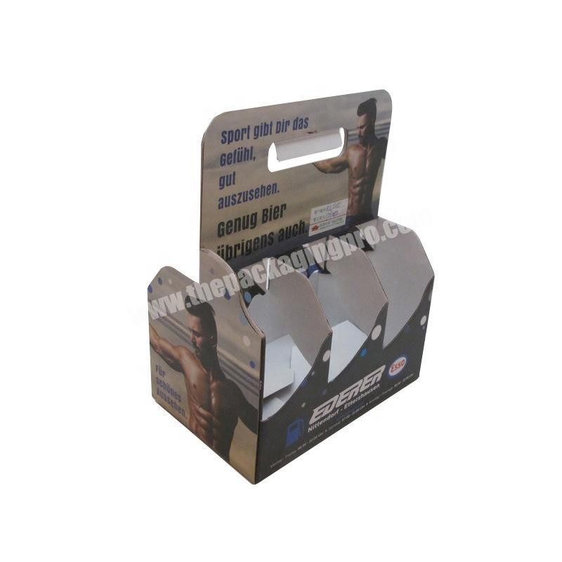 custom logo portable 6 pack beer corrugated packing holder bottle mail box