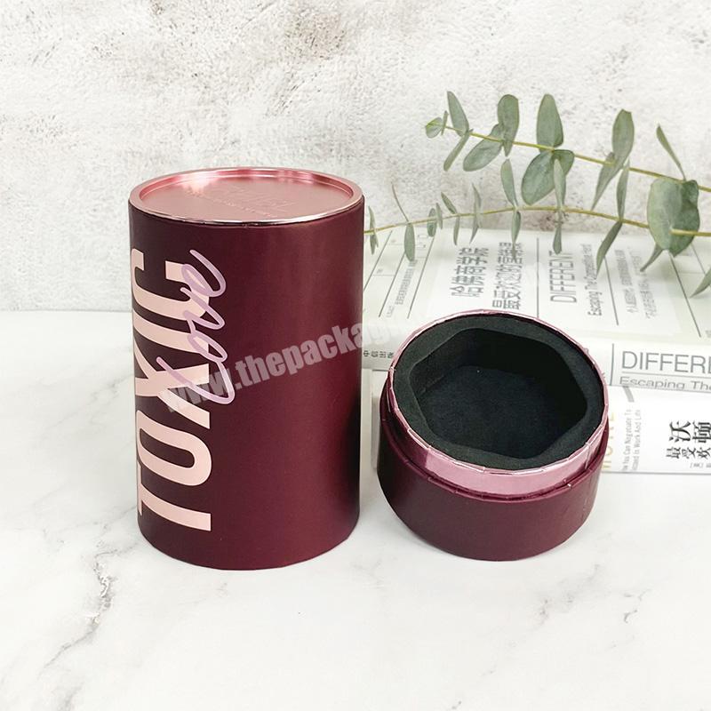 custom logo printed paper packing small box for skin care bottle products packaging paper tube