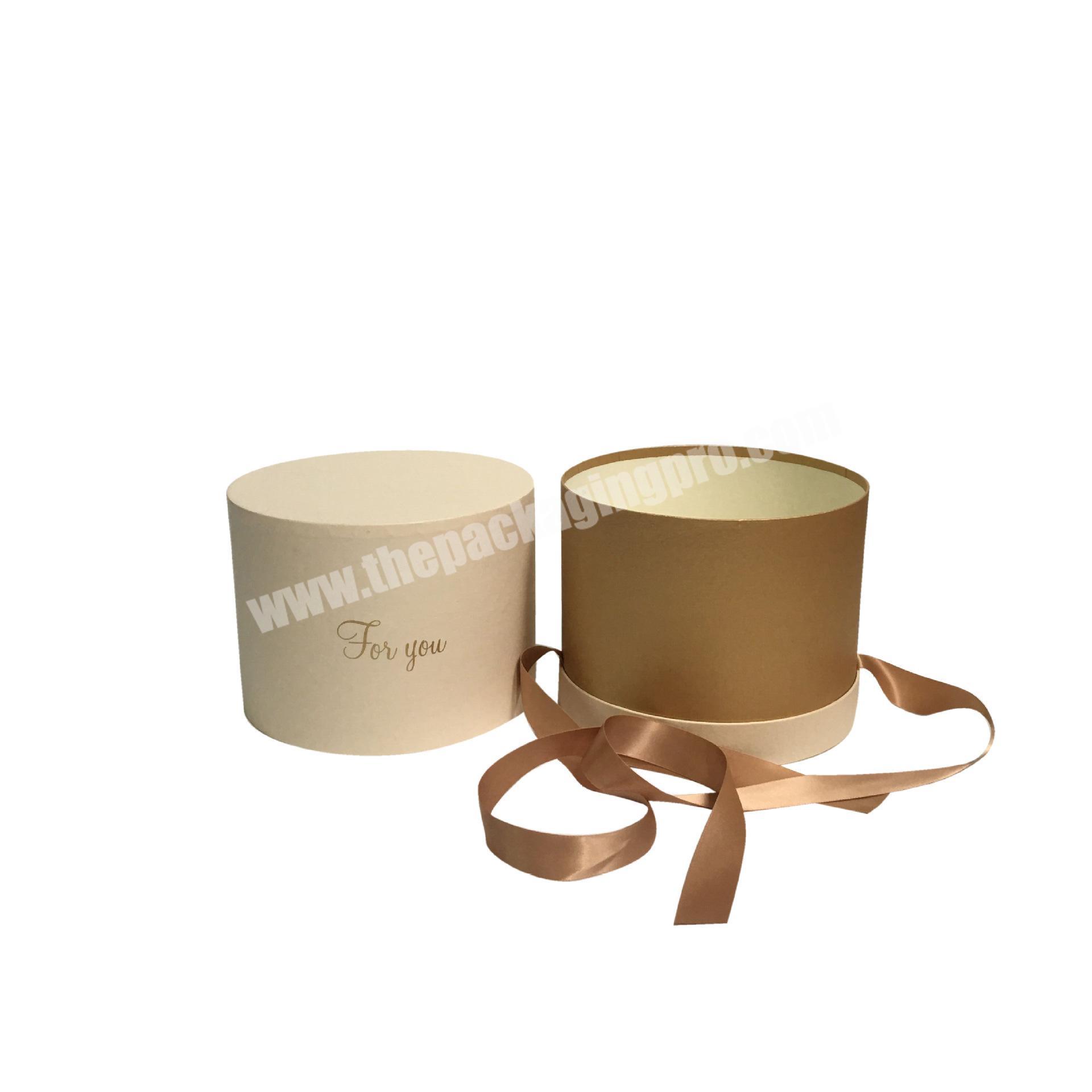 custom order tube paper cardboard round tube flower gift box with handle