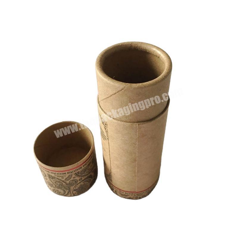 custom paper eco friendly tubes 2oz 2.5oz cylinder container kraft paper tube
