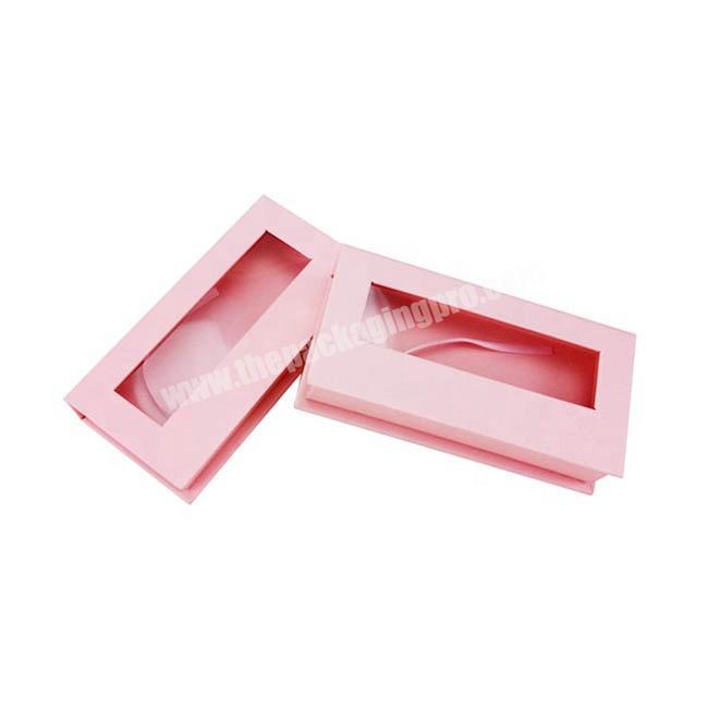 custom paperboard pink magnetic food beverage packaging box with window