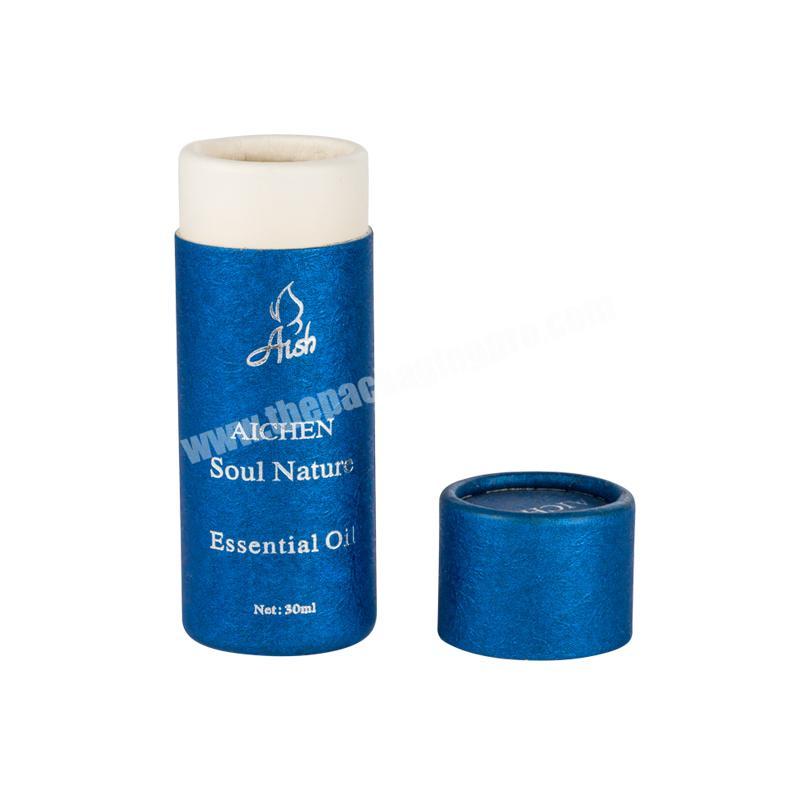 custom perfume bottle tube box cardboard cylinder 30ml essential oil paper tube packaging