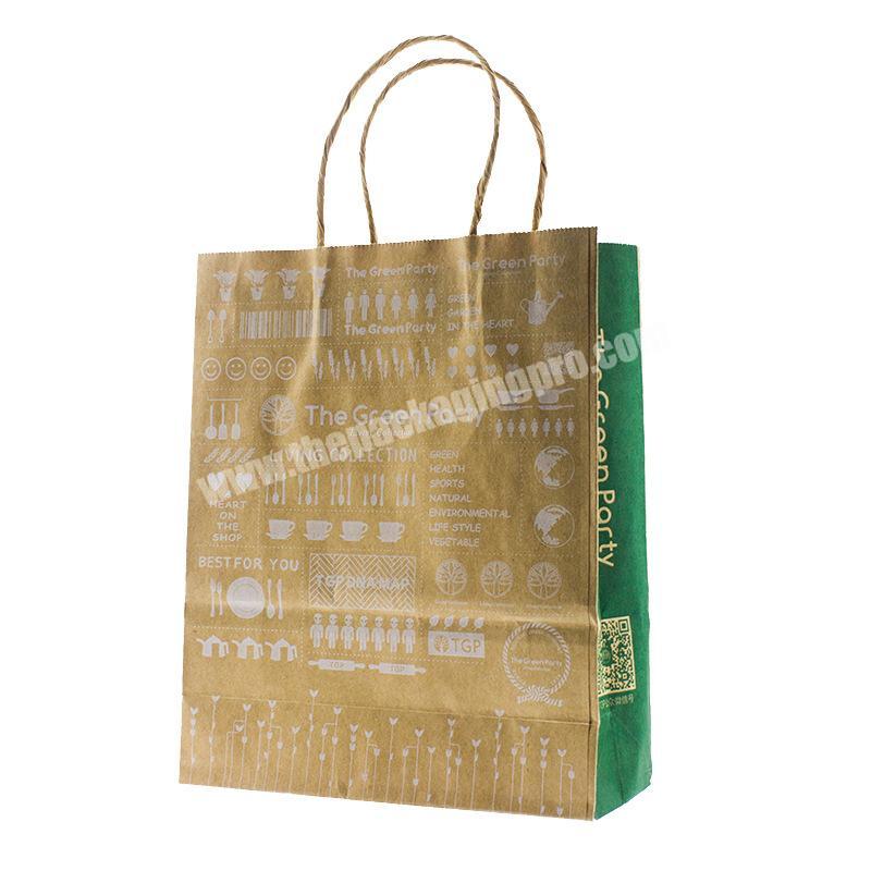 custom personality luxury Kraft paper carry packaging gift shopping Kraft paper bag with your logo