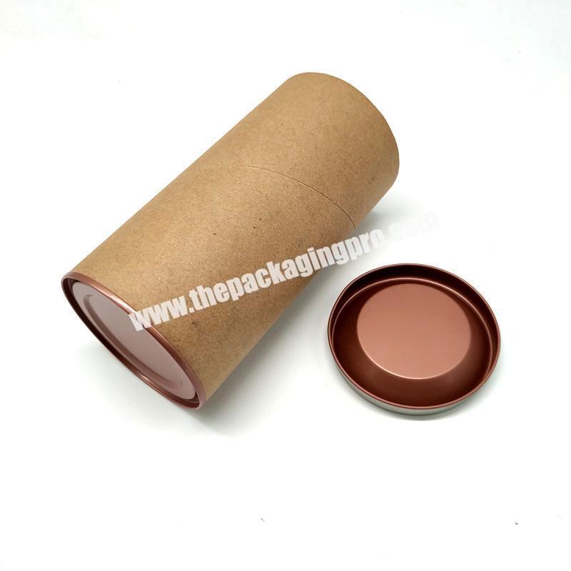 Customized Printing Kraft Paper Tube Cardboard Packaging Tin for Powder Coffee / Coffee Beans