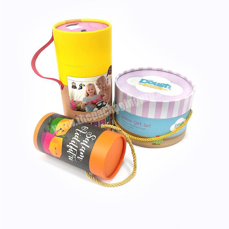 custom private label paper mache boxes packagecardboard doll toy tube gift packaging/cylinder packaging