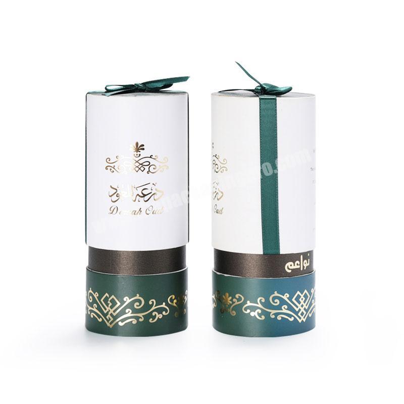 custom recycled cardboard paper cylinder packaging perfume bottle