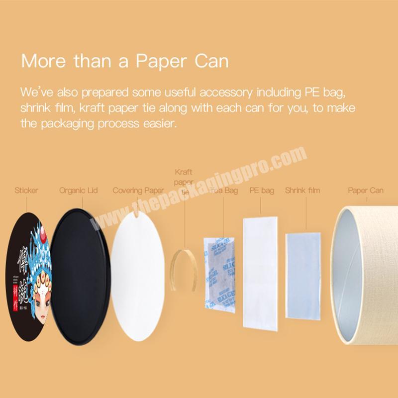 custom recycled cylinder candle paper tube packaging with window