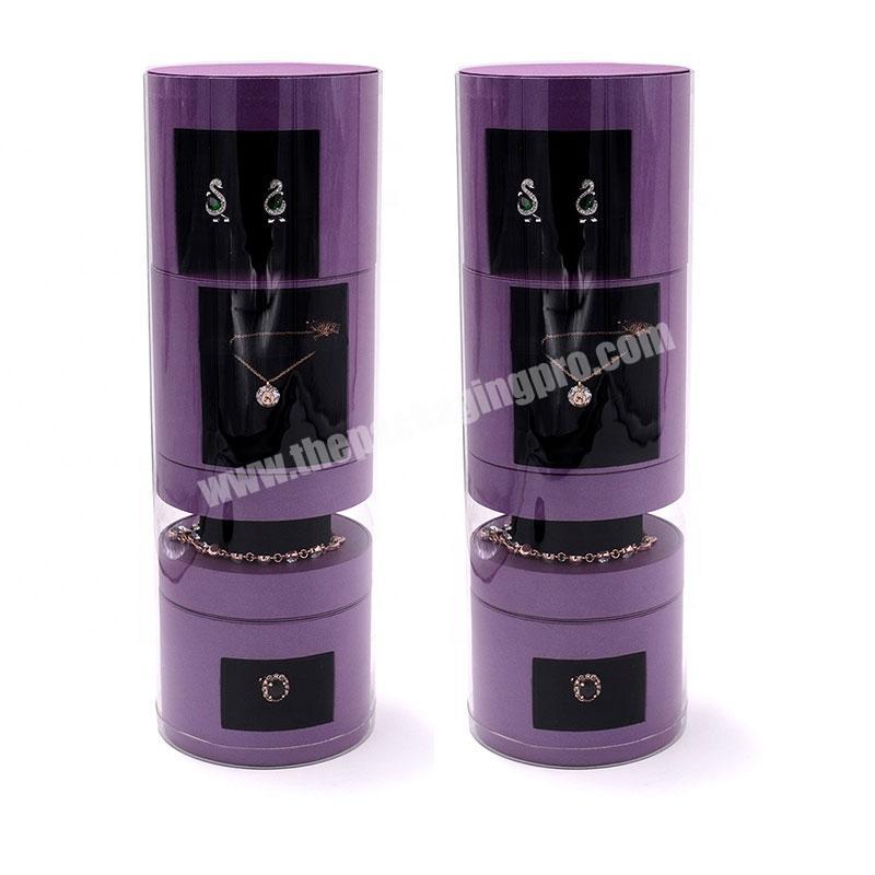 custom ring /earrings /necklaces /pendants display stand shenzhen jewelry packaging wholesale set paper jewelry box