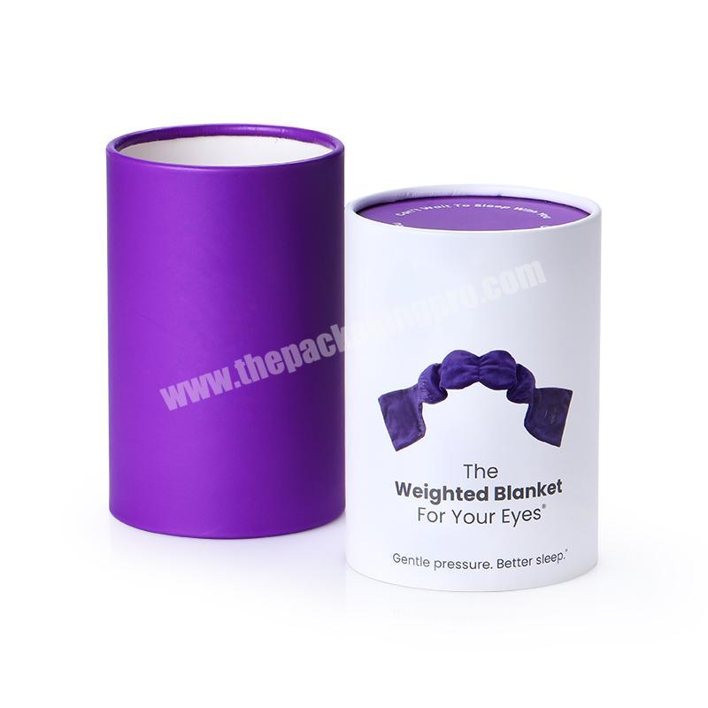 custom silver foil paper packaging tube round box with round foam for jewelry