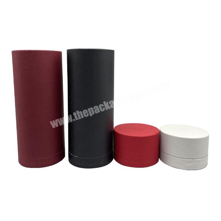 customizable round cosmetic kraft paper tube with window