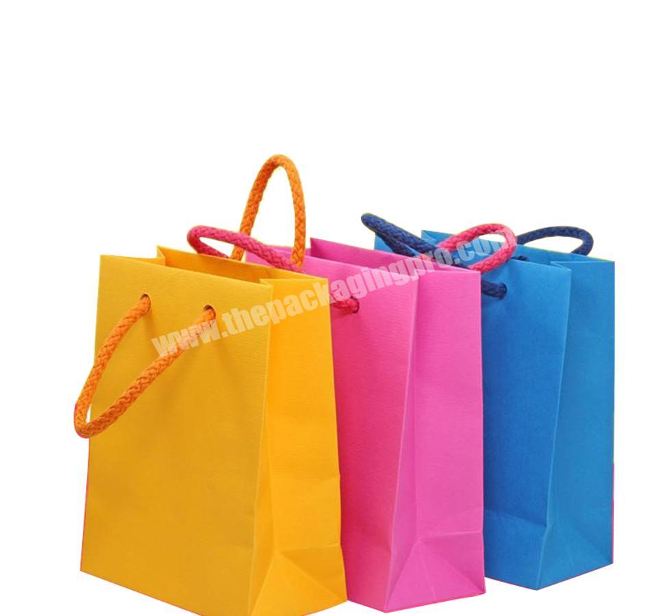 customized color printing small shopping bag for cosmetic