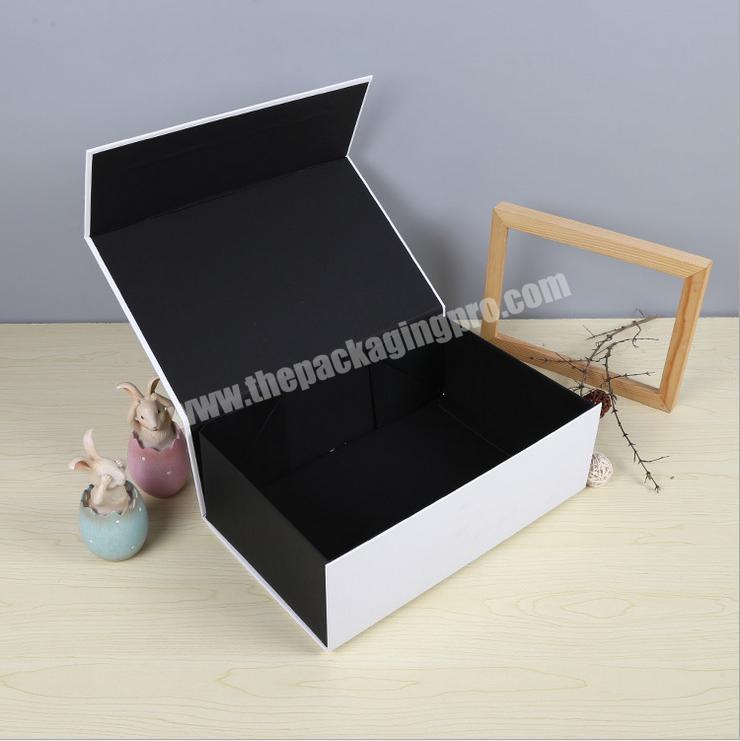 customized flap luxury Lid white Packaging Cardboard rigid Bespoke Custom folding Magnetic Closure Gift white packaging Box