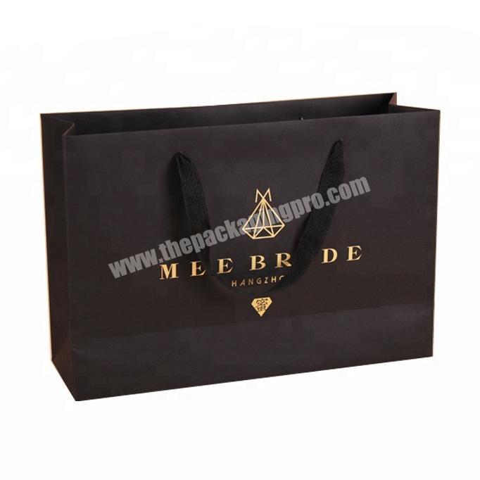 customized luxury dark brown paper shopping bag with custom logo
