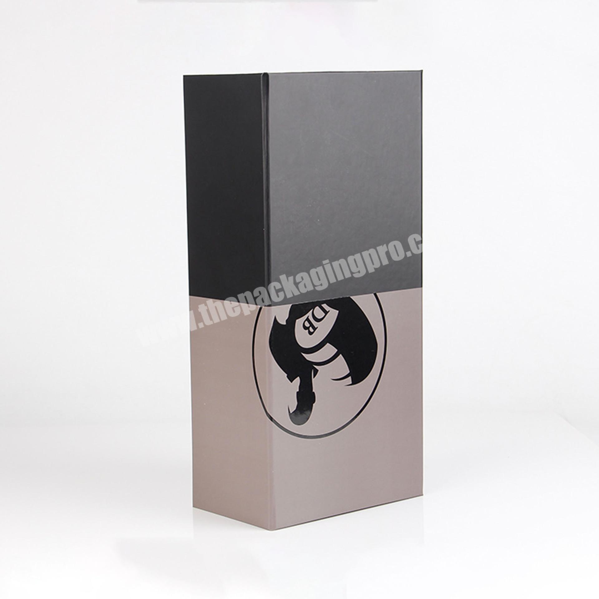 customized luxury high quality black drawer cosmetic packaging custom gift box with custom Logo