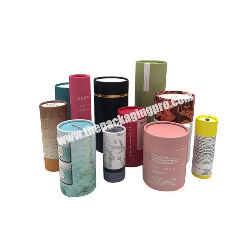cylinder cardboard paper push tube cosmetics lipstick set gift box