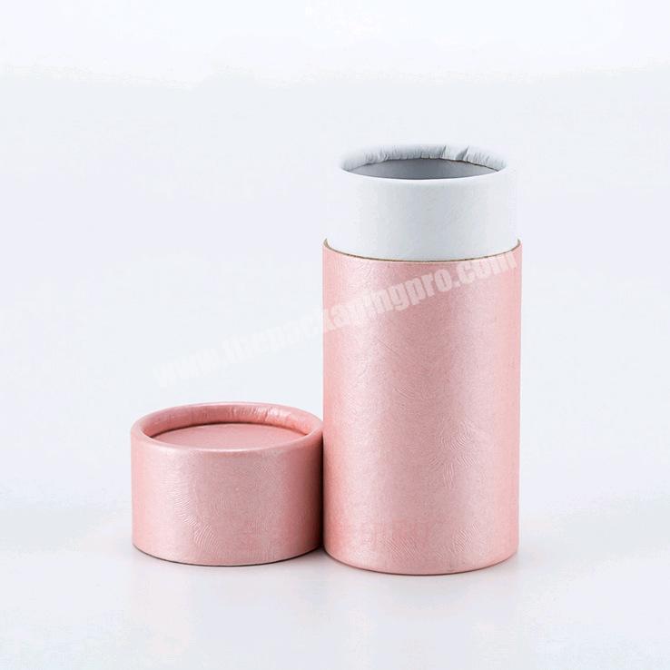 cylinder eco friendly cosmetic container kraft paper tube packaging custom airtight for candle