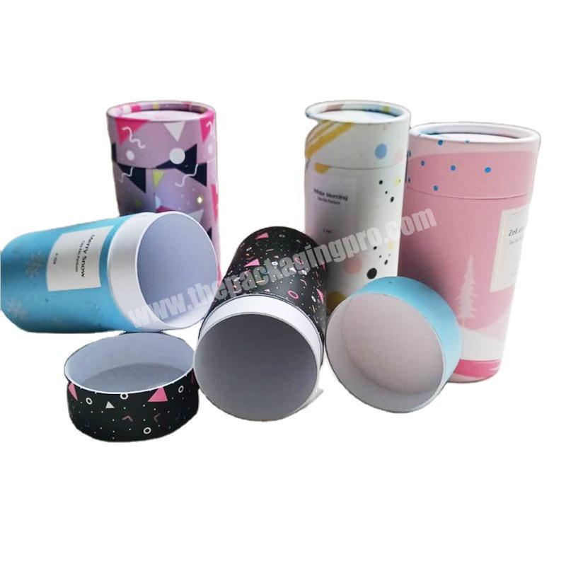 eco friendly design kraft paper cardboard lip balm tube deodorant container custom paper tube