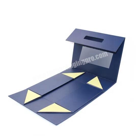 eco-friendly product economic magnetic closure cardboard foldable packaging gift paper box