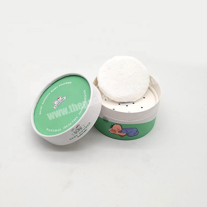 eco packaging for loose powder round paper container for loose powder