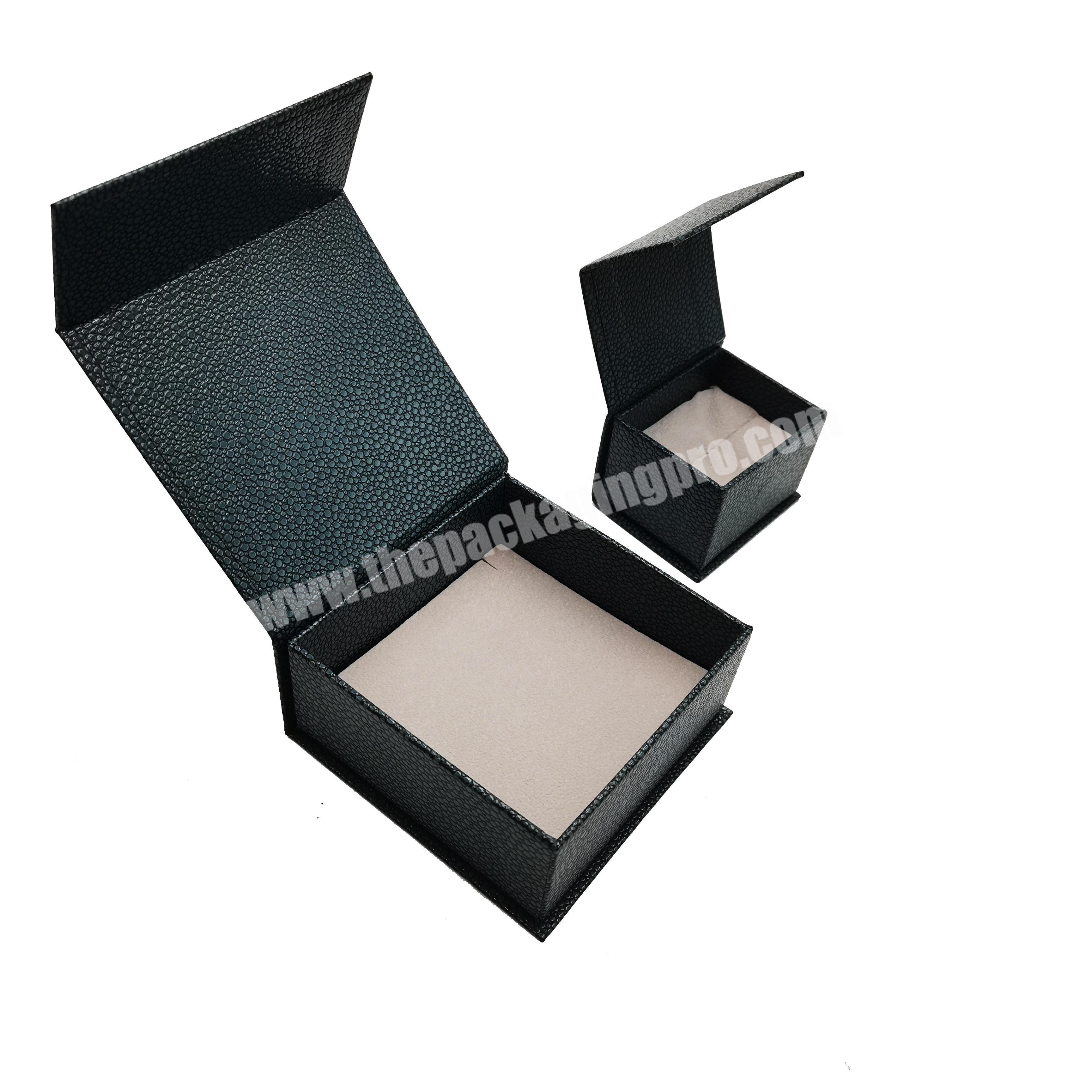 embossing green book shape magnetic special paper jewelry packaging gift box custom paper jewelry boxes