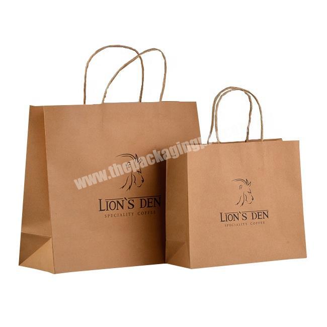 famous brand kraft paper packaging bag custom logo paper bag for garments