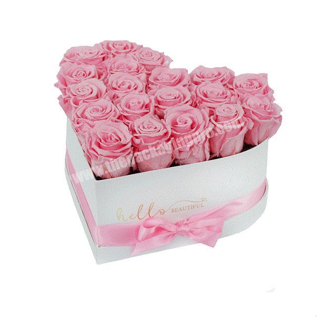 heart shaped pink rose gift luxury chocolate small flower box