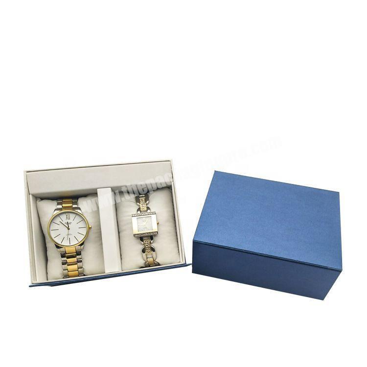 high quality paper gift display pillow lid and base box for watch