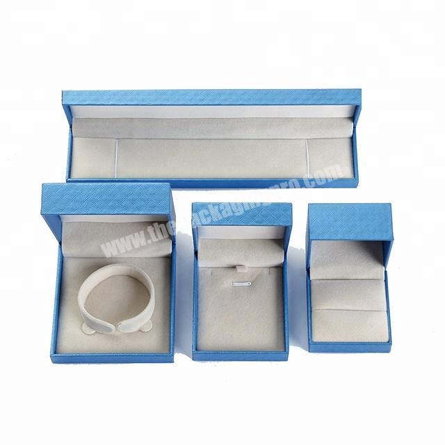 kexin custom logo blue pu leather jewelry accessories packaging box