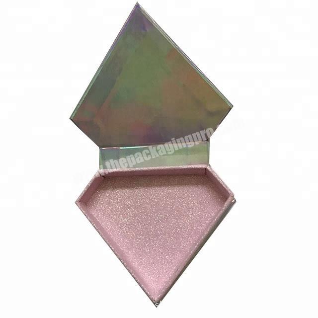 kexin custom logo triangle handmade laser paper craft rigid display tea box
