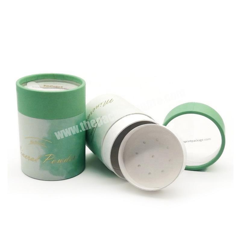loose powder container eco paper cosmetic container with paper sifter
