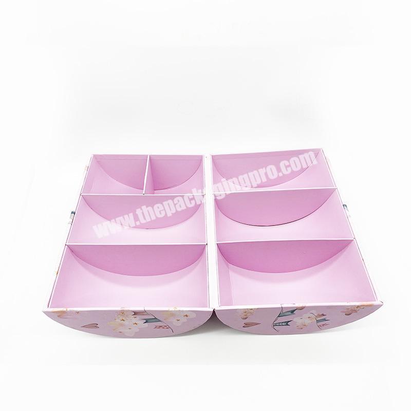 Luxury magnetic lip gloss tube and lip tint packaging paper gift box for cosmetic